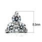 MA3W097 - Rhodium Brass Earrings with AAA Grade CZ  in Clear