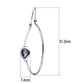 MA3W099 - Rhodium Brass Earrings with AAA Grade CZ  in Amethyst