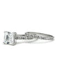 MA3W102 - Rhodium Brass Ring with AAA Grade CZ  in Clear