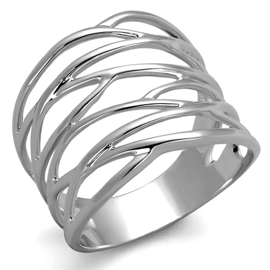 MA3W1065 - Rhodium Brass Ring with No Stone