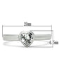 MA3W107 - Rhodium Brass Ring with AAA Grade CZ  in Clear