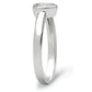 MA3W107 - Rhodium Brass Ring with AAA Grade CZ  in Clear