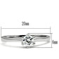 MA3W109 - Rhodium Brass Ring with AAA Grade CZ  in Clear