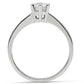 MA3W109 - Rhodium Brass Ring with AAA Grade CZ  in Clear