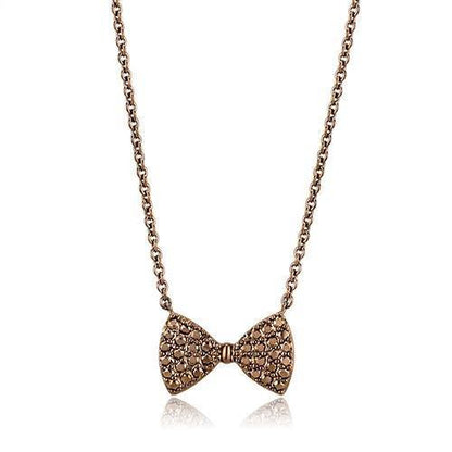 MA3W1132 - IP Coffee light Brass Chain Pendant with AAA Grade CZ  in Light Coffee