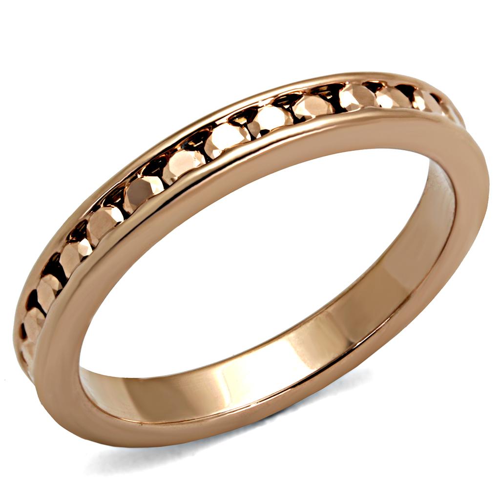 MA3W1139 - IP Rose Gold(Ion Plating) Brass Ring with AAA Grade CZ  in Metallic Light Gold