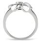 MA3W113 - Rhodium Brass Ring with AAA Grade CZ  in Clear
