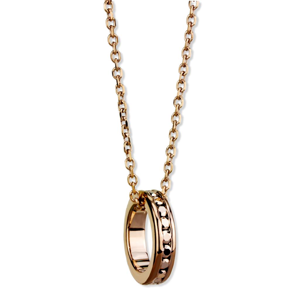 MA3W1145 - IP Rose Gold(Ion Plating) Brass Chain Pendant with Top Grade Crystal  in Metallic Light Gold