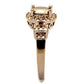 MA3W1193 - IP Rose Gold(Ion Plating) Brass Ring with AAA Grade CZ  in Metallic Light Gold