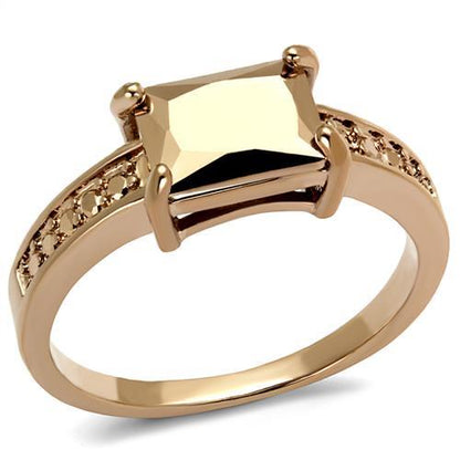 MA3W1197 - IP Rose Gold(Ion Plating) Brass Ring with AAA Grade CZ  in Metallic Light Gold