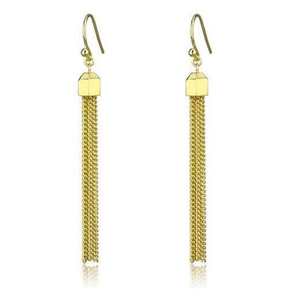 MA3W1207 - Gold Brass Earrings with Top Grade Crystal  in Clear