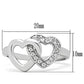 MA3W123 - Rhodium Brass Ring with AAA Grade CZ  in Clear