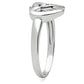 MA3W123 - Rhodium Brass Ring with AAA Grade CZ  in Clear