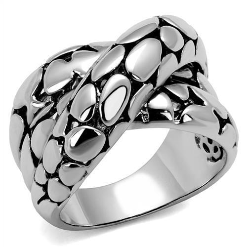 MA3W1308 - Rhodium Brass Ring with Epoxy  in Jet