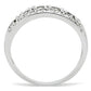 MA3W130 - Rhodium Brass Ring with AAA Grade CZ  in Clear