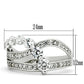 MA3W142 - Rhodium Brass Ring with AAA Grade CZ  in Clear