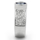 MA3W146 - Rhodium Brass Ring with Synthetic Synthetic Glass in Light Sapphire