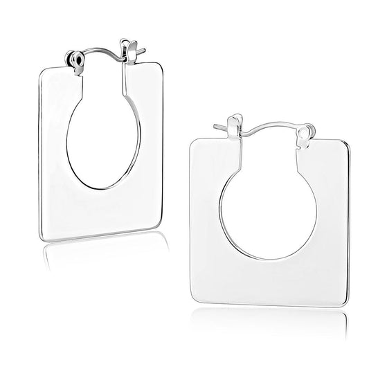 MA3W1500 - Rhodium Brass Earrings with No Stone