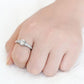MA3W1571 - Rhodium Brass Ring with AAA Grade CZ  in Clear