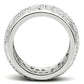 MA3W159 - Rhodium Brass Ring with AAA Grade CZ  in Clear