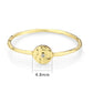 MA3W1613 - Flash Gold Brass Ring with AAA Grade CZ in Clear