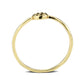 MA3W1613 - Flash Gold Brass Ring with AAA Grade CZ in Clear