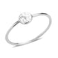 MA3W1614 - Rhodium Brass Ring with AAA Grade CZ in Clear