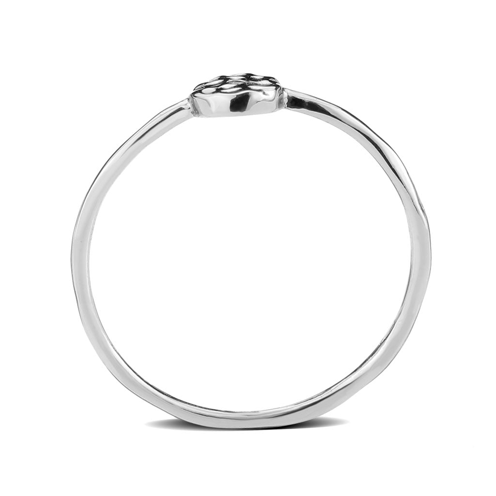 MA3W1614 - Rhodium Brass Ring with AAA Grade CZ in Clear