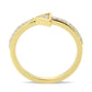 MA3W1615 - Flash Gold Brass Ring with AAA Grade CZ in Clear