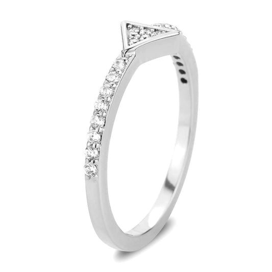 MA3W1616 - Rhodium Brass Ring with AAA Grade CZ in Clear