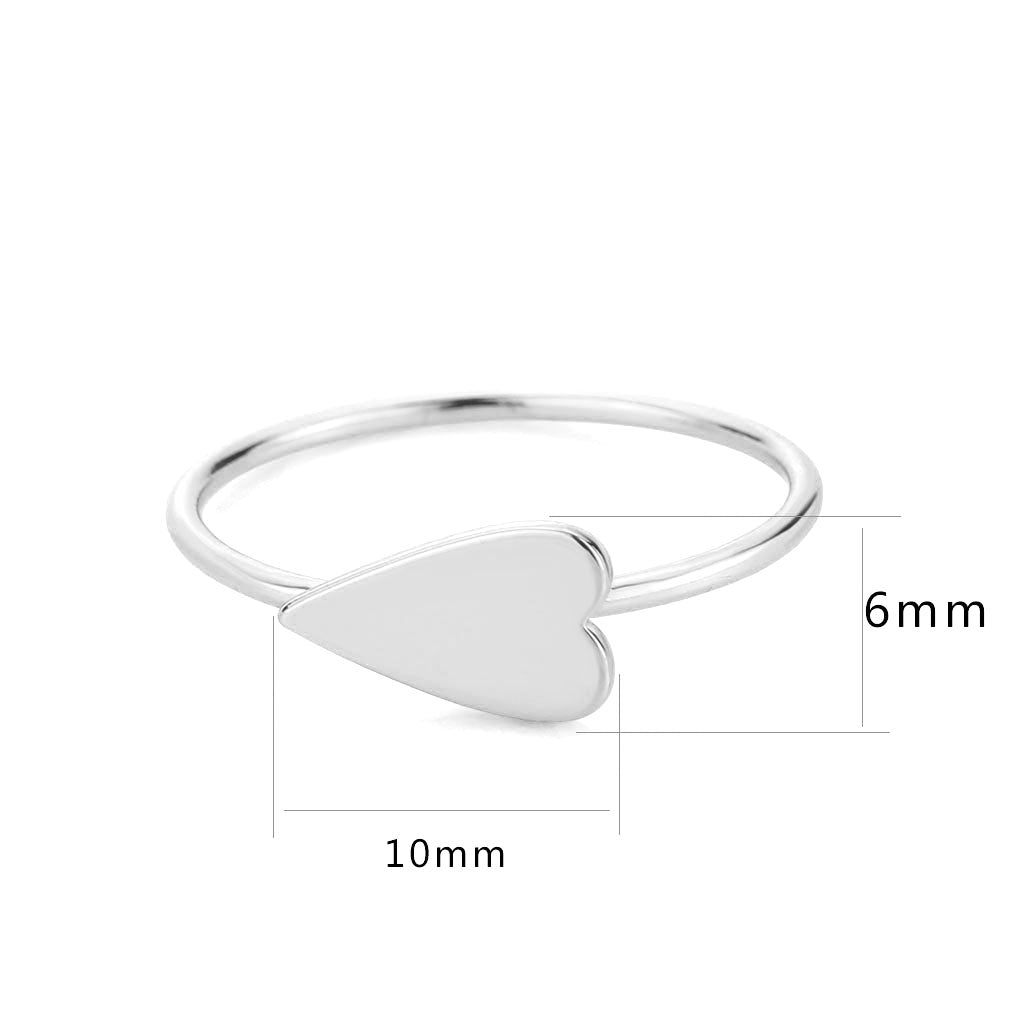 MA3W1618 - Rhodium Brass Ring with No Stone in No Stone