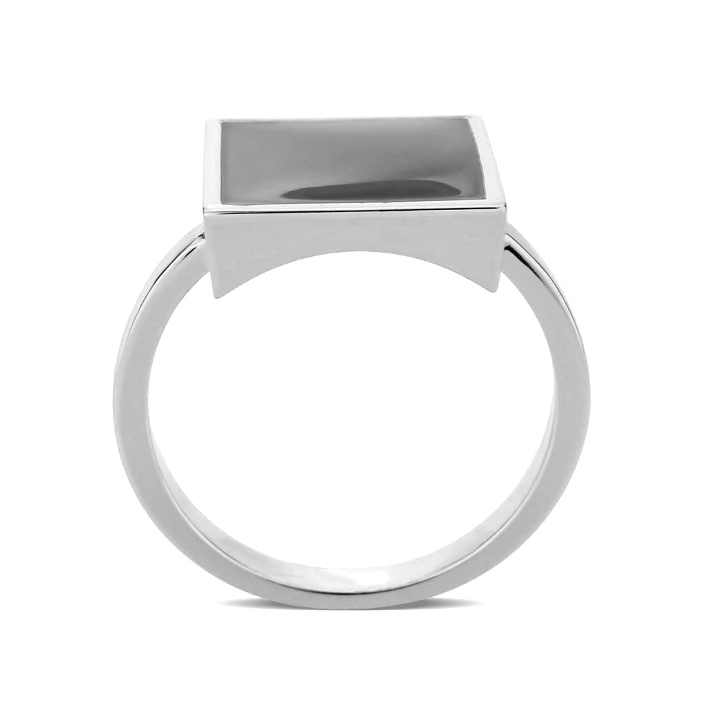 MA3W1620 - Rhodium Brass Ring with Epoxy in Jet