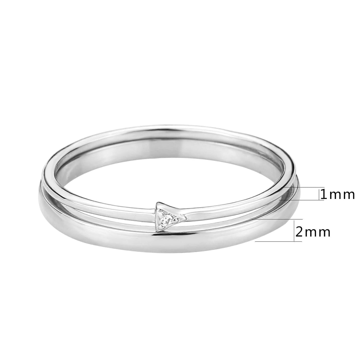 MA3W1623 - Rhodium Brass Ring with AAA Grade CZ in Clear