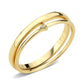 MA3W1624 - Flash Gold Brass Ring with AAA Grade CZ in Clear