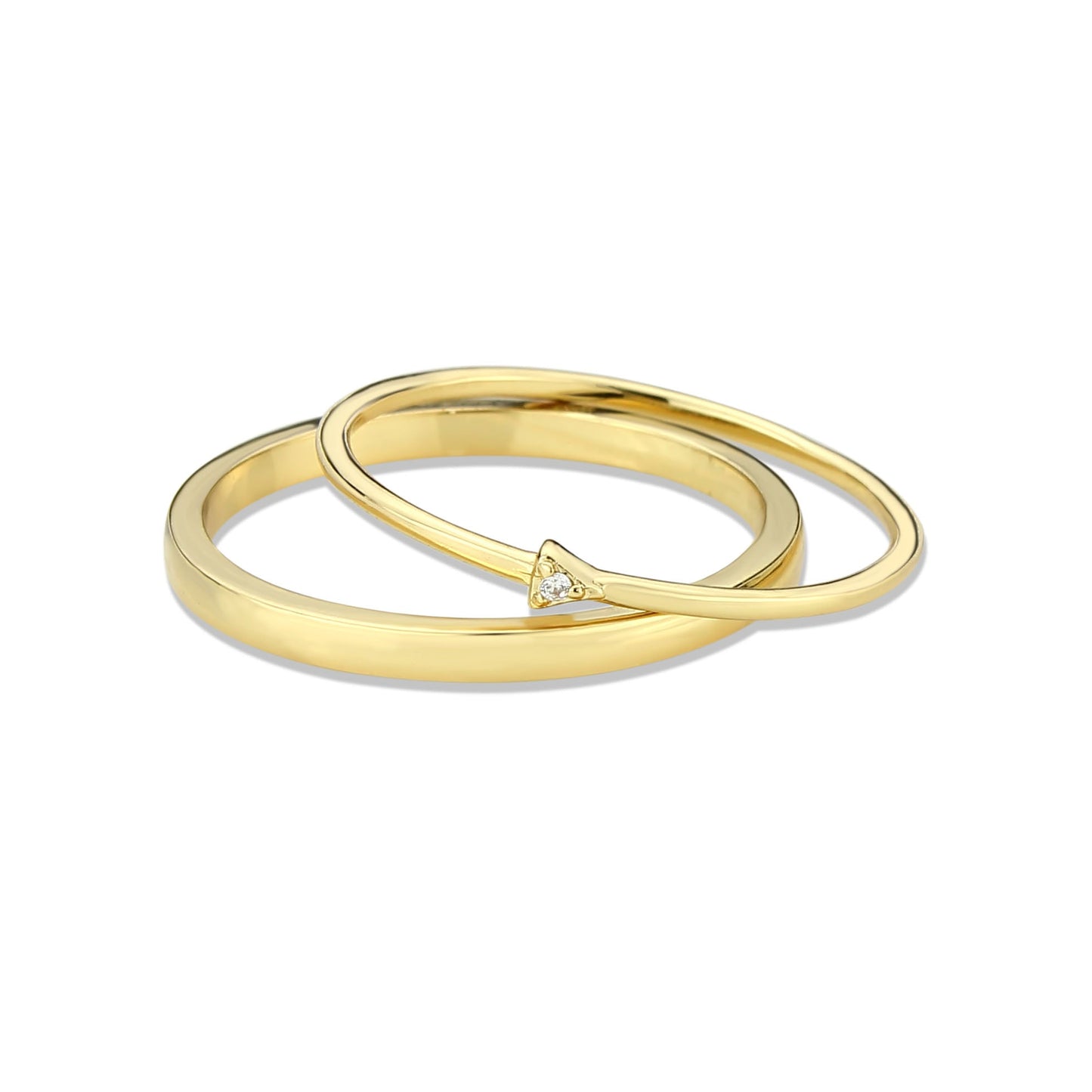 MA3W1624 - Flash Gold Brass Ring with AAA Grade CZ in Clear