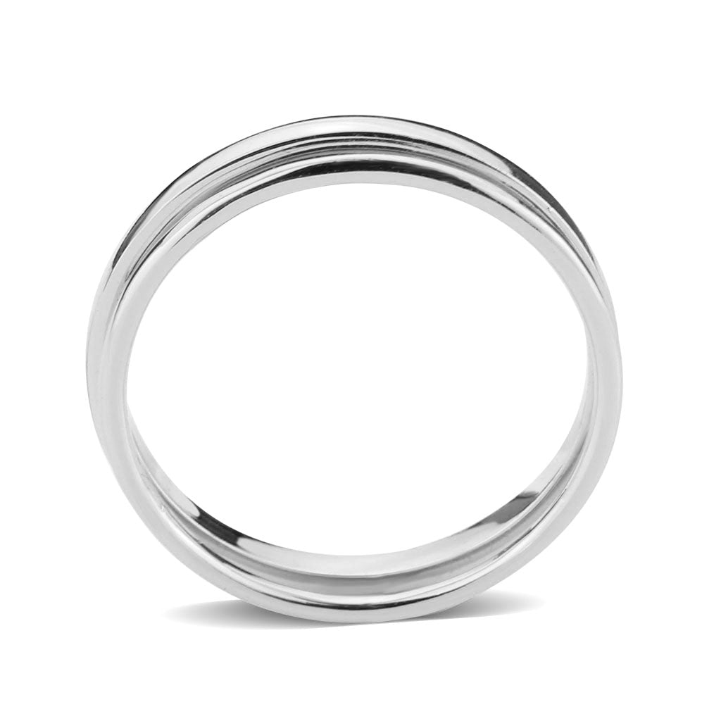 MA3W1625 - Rhodium Brass Ring with No Stone in No Stone