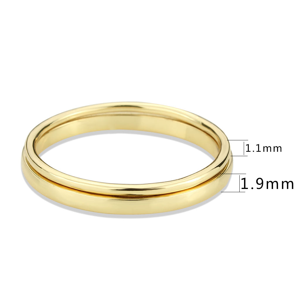 MA3W1626 - Flash Gold Brass Ring with No Stone in No Stone