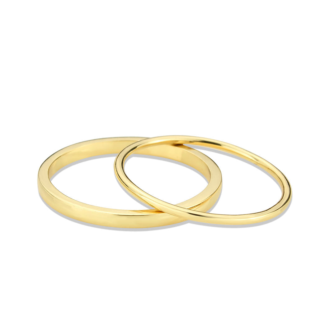 MA3W1626 - Flash Gold Brass Ring with No Stone in No Stone