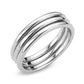 MA3W1627 - Rhodium Brass Ring with No Stone in No Stone
