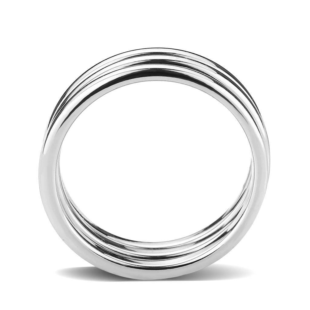 MA3W1627 - Rhodium Brass Ring with No Stone in No Stone