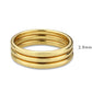 MA3W1628 - Flash Gold Brass Ring with No Stone in No Stone