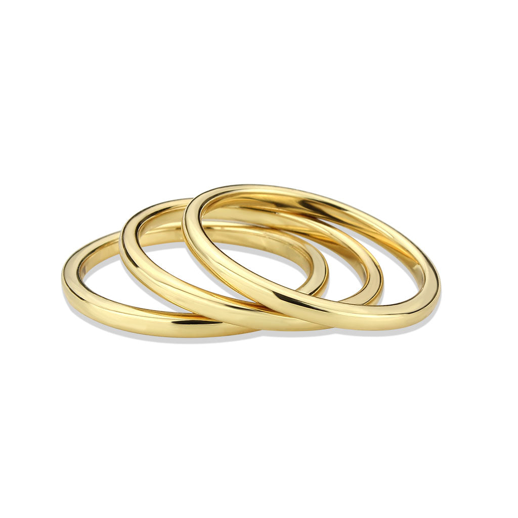 MA3W1628 - Flash Gold Brass Ring with No Stone in No Stone