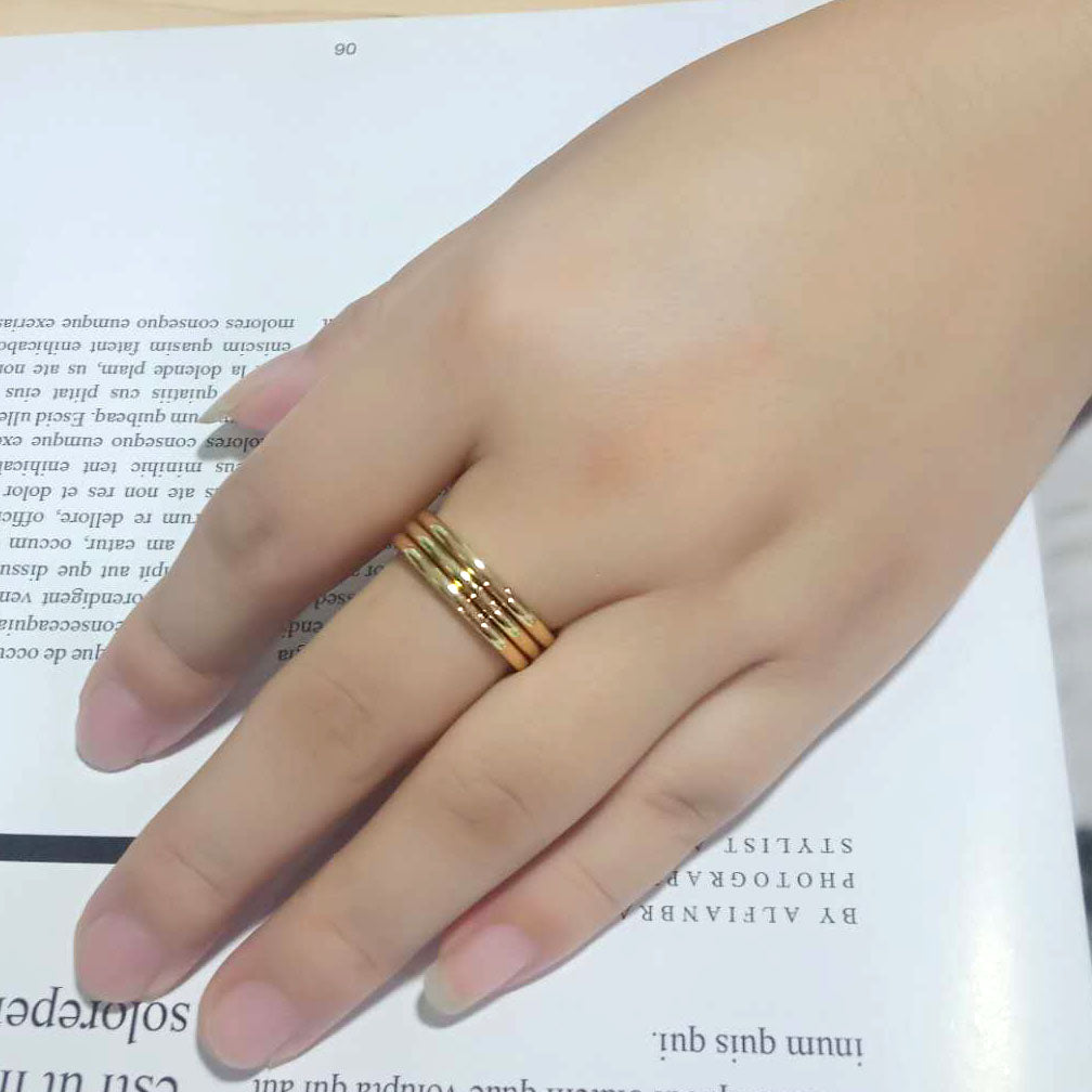 MA3W1628 - Flash Gold Brass Ring with No Stone in No Stone