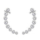 MA3W1635 - High polished (no plating) Stainless Steel Earring with Top Grade Crystal in Clear