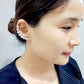 MA3W1635 - High polished (no plating) Stainless Steel Earring with Top Grade Crystal in Clear