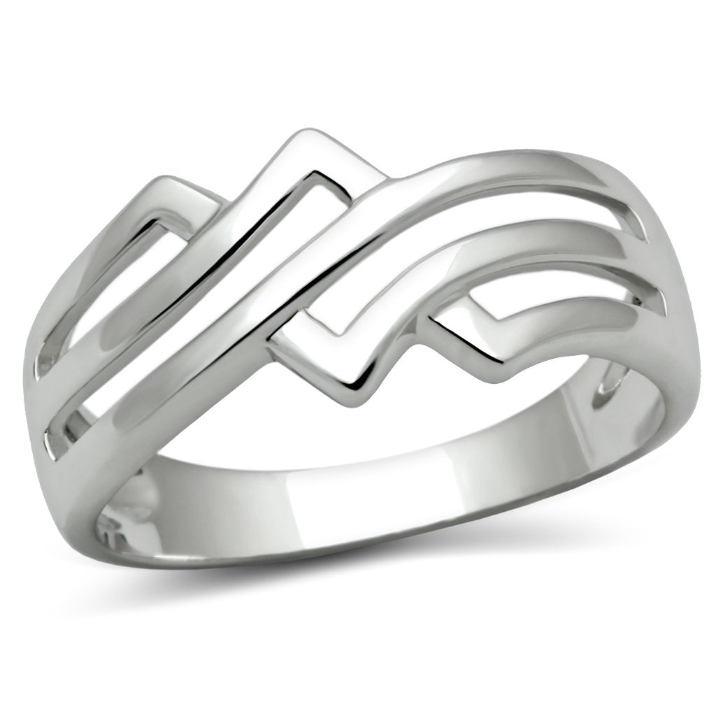 MA3W163 - Rhodium Brass Ring with No Stone