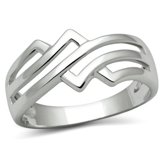 MA3W163 - Rhodium Brass Ring with No Stone