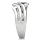 MA3W163 - Rhodium Brass Ring with No Stone