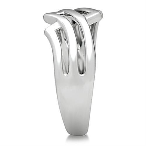 MA3W163 - Rhodium Brass Ring with No Stone