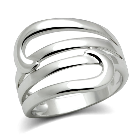 MA3W164 - Rhodium Brass Ring with No Stone